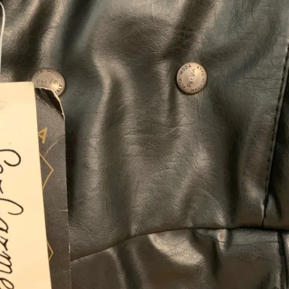 Vintage Leather Jacket/ Faux leather/ 1980/90s/NWT - Picture 5 of 9